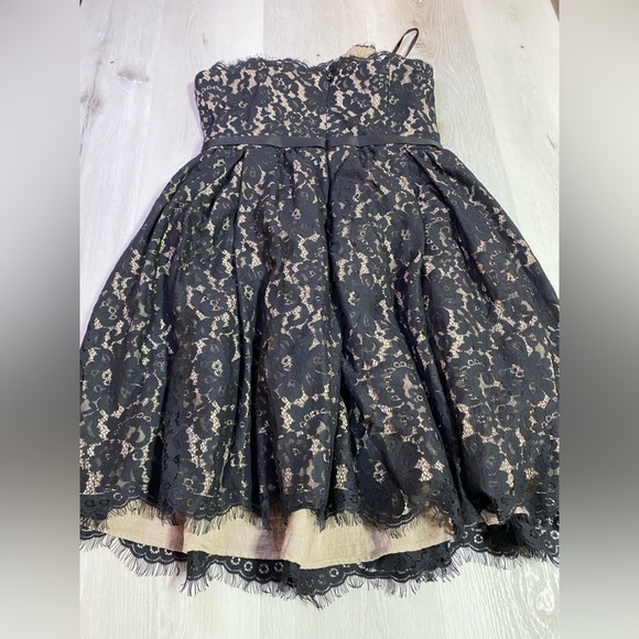 Neiman Marcus Target Robert Rodriguez Black Lace Strapless Cocktail Dress, Sz 8 - Picture 4 of 16